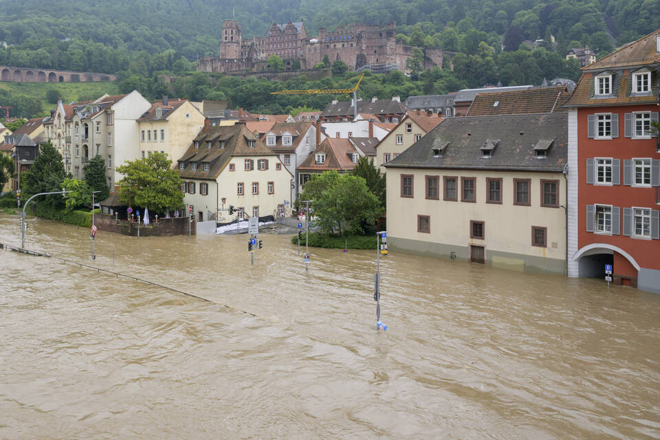 Hochwasser Wie Alle Jahre Heidelberg Wurde Zur Stadt Im Fluss