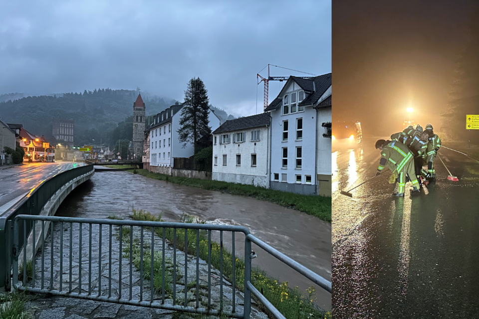 Weinheim Feuerwehr Hatte Mehrere Hochwasser Eins Tze Rhein Neckar