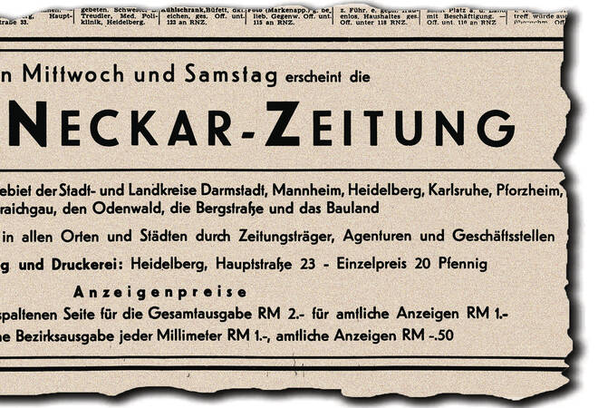 75 Jahre Rhein-Neckar-Zeitung: Aufbruch Mit Bekenntnis Zur Region ...