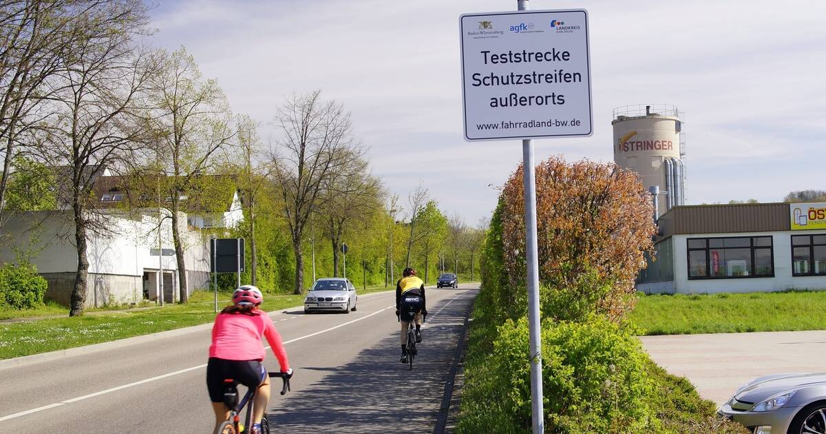 Östringen Werden FahrradSchutzstreifen zur