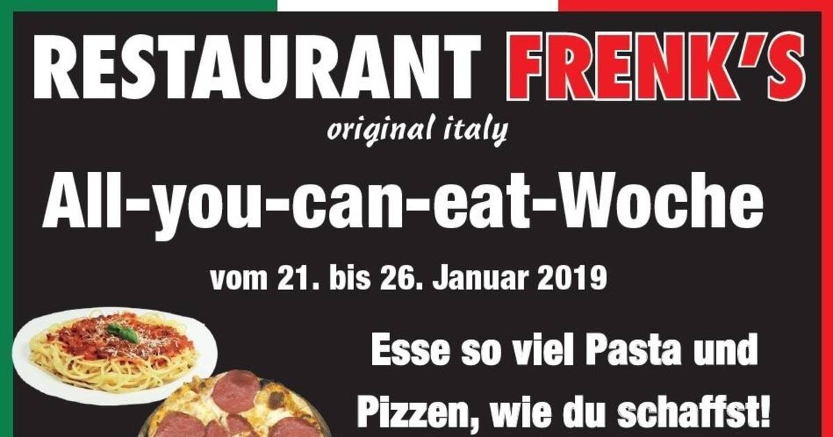 Pizzeria Frenks To Go Ein Knaller All You Can Eat Gastronomie Rnz